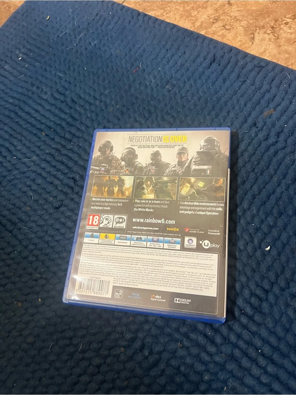 Tom Clancy's Rainbow Six Siege PS4 Game - - Blue Case